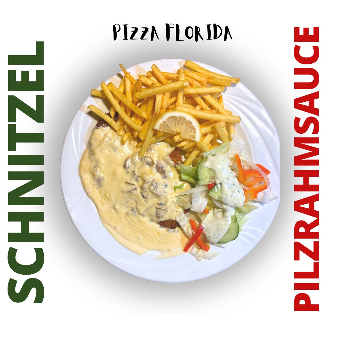 Schnitzel mit Pilzrahmsauce